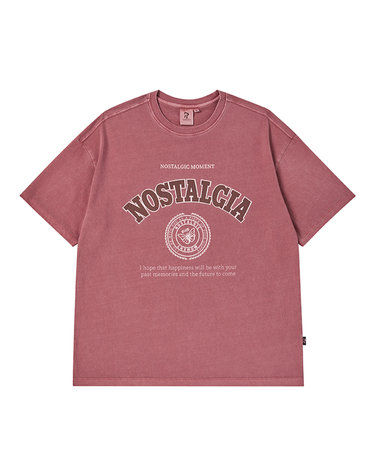 Nostalgia pigment t-shirt/BURGUNDY