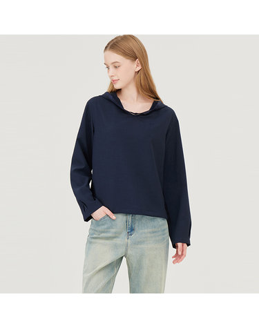 [Online Exclusive] 스캘럽 후드 블라우스_BABLE1541NY