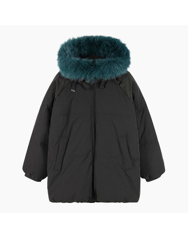 [Online Exclusive] 후드 퍼 덕다운 패딩_BAPDE2561DG
