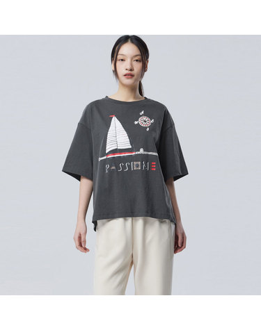 [Online Exclusive] 보트 엠보 프린팅 티셔츠_BATSE6631GR