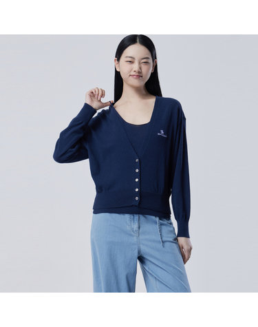 나시 셋업 자수 가디건_BAKC74631NY