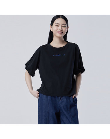노트 커프스 반팔 티셔츠_BATS56631BK