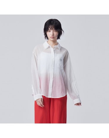 이중 카라 시어 블라우스_BABL14641WH
