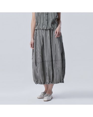 스트링 벌룬 밴딩 스커트_BASK30641WH