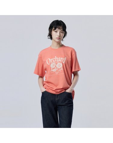 그래픽 내추럴 반팔 티셔츠_BATSF3641OR