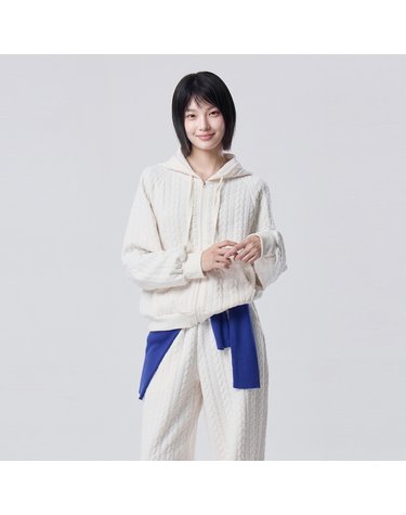 [Online Exclusive] 케이블 후드 집업 점퍼_BAJPE1661IV