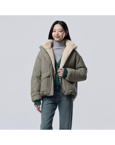 [Online Exclusive] 퍼 블록 덕다운 야상 점퍼_BAPDE1661KA