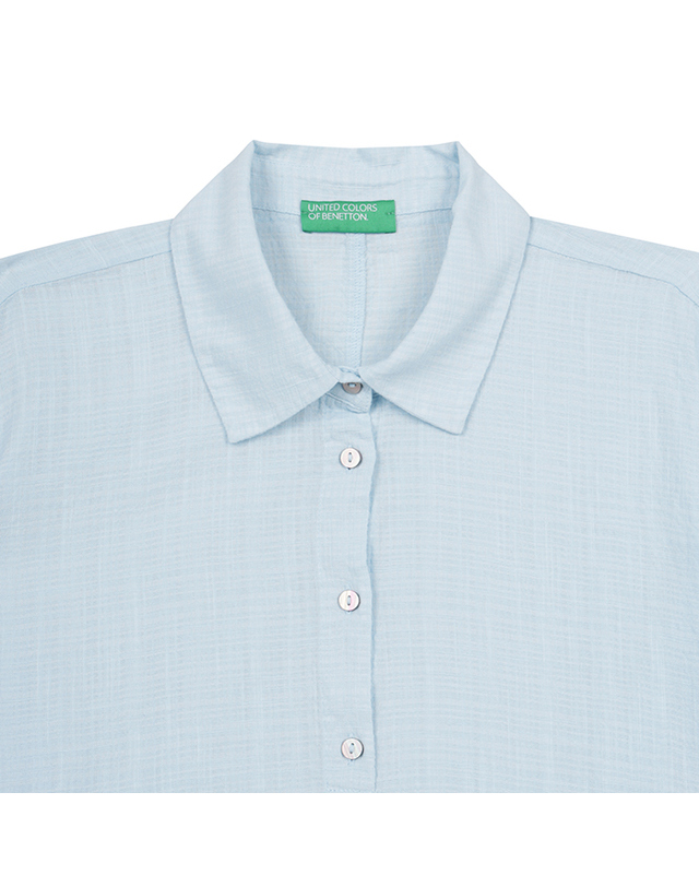 베네통 Solid seersucker shirt_5ONVDQ0BQ12J 착용컷