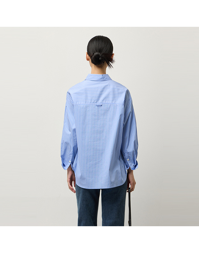 시슬리 퍼니 STRIPE 셔츠_SAWS13541BL 착용컷