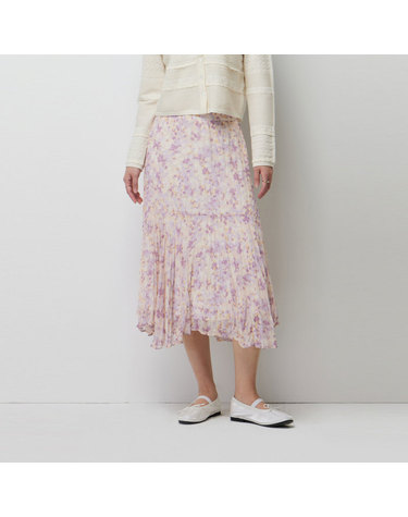 BLOOMS) 모먼트 PRINT 주름 플레어 스커트_SASK06611VO