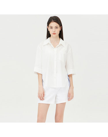 버터 스트라이프 배색 블라우스_SAWS85431WH