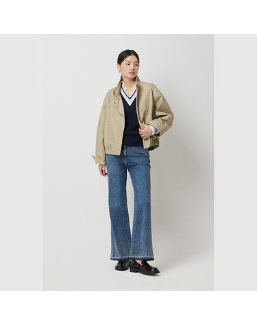 더블 여밈 코튼 블루종 점퍼_SAJP03511BG
