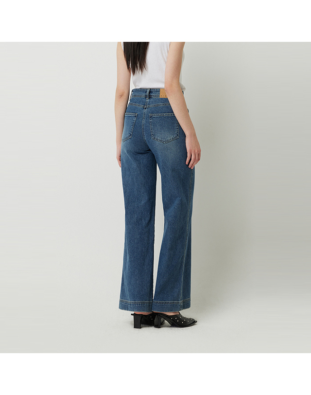 시슬리 앞포켓 와이드 데님 팬츠_SADP37531BL 착용컷