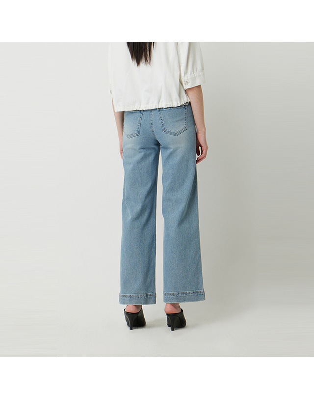 시슬리 앞포켓 와이드 데님 팬츠_SADP37531LB 착용컷