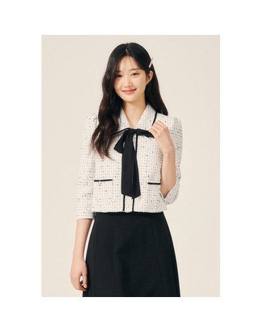 [갤러리아] 하운드투스 타이넥 크롭 재킷(GP5A0JK531)