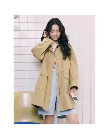 [갤러리아] 레더 디테쳐블 칼라 트렌치 코트(GR3A0TCJ11)