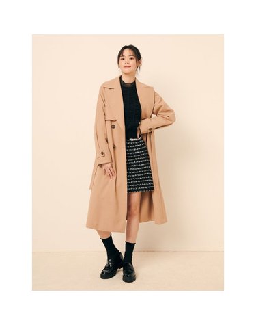 [갤러리아] 와이드 칼라 더블 버튼 트렌치 코트(GP9M0TC901)