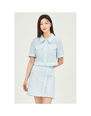 [갤러리아] 레이스 플랩 장식 크롭 재킷(GP5A0JK501)