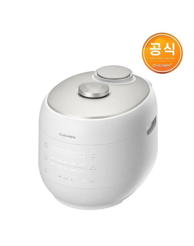 쿠첸 [쿠첸] 그레인 올스테인리스 IH전기압력밥솥 6인용 (화이트) CRT-UPDS0670W 착용컷