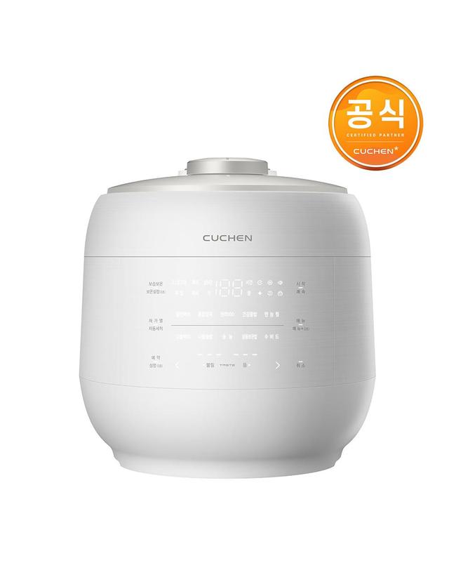 쿠첸 [쿠첸] 그레인 올스테인리스 IH전기압력밥솥 6인용 (화이트) CRT-UPDS0670W 착용컷