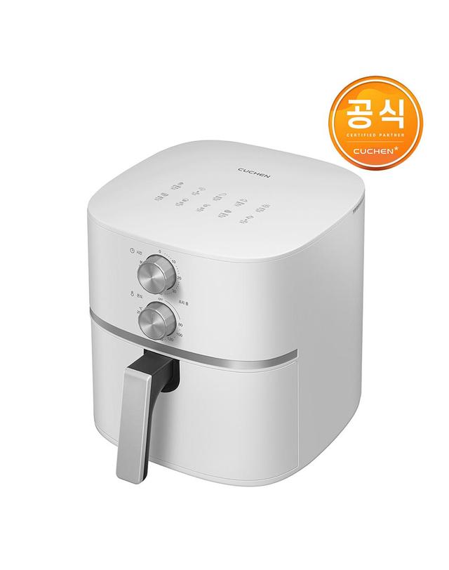쿠첸 [쿠첸] 가정용 바스켓 에어프라이어 5L 화이트 COV-D050W 착용컷