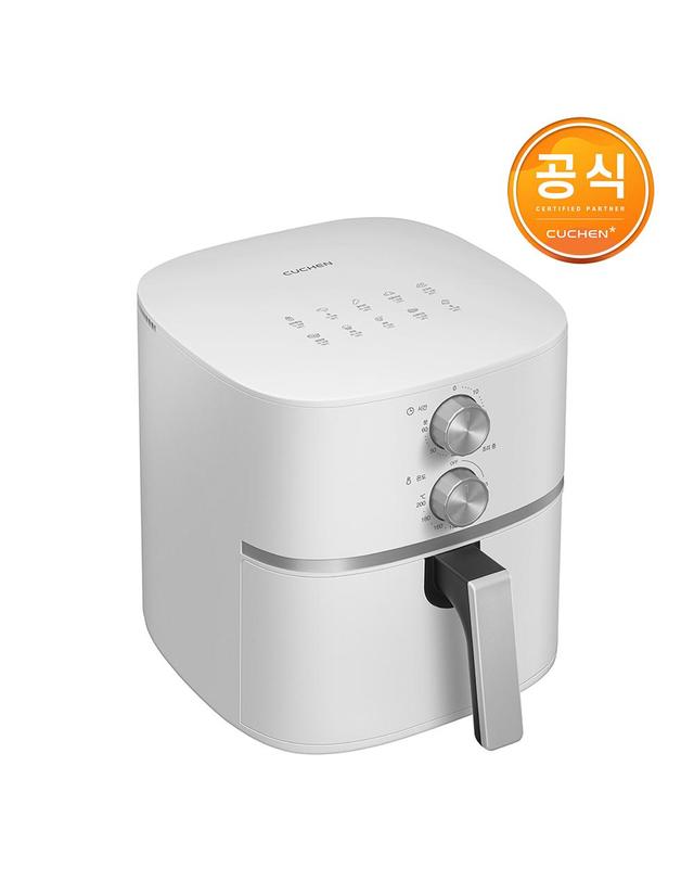 쿠첸 [쿠첸] 가정용 바스켓 에어프라이어 5L 화이트 COV-D050W 착용컷