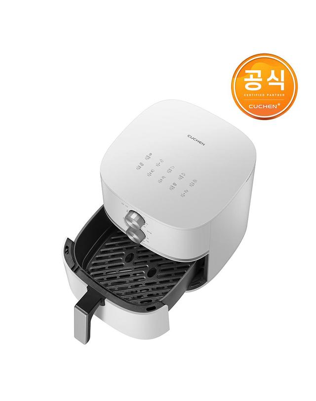 쿠첸 [쿠첸] 가정용 바스켓 에어프라이어 5L 화이트 COV-D050W 착용컷