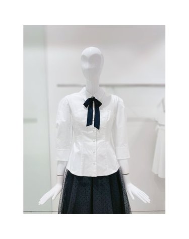 [갤러리아] 리본 뷔스티에 페플럼 블라우스(GN8A0BL30)*