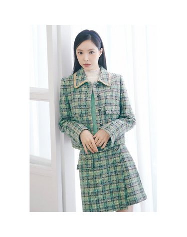 [갤러리아] 브레이드 칼라 크롭 트위드 재킷(GNAA0JKJ1)*