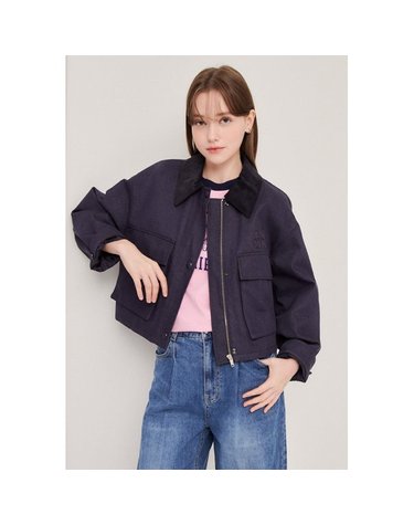 [갤러리아] 코듀로이 칼라 크롭 데님 재킷(GN9A0JKJ3)*