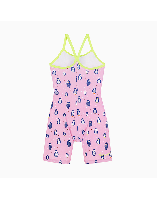 루니덕 루니덕 여아실내수영복 PENGUIN PINK 유아 아동 초등여아 생존수영복 착용컷