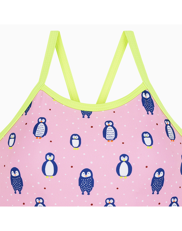 루니덕 루니덕 여아실내수영복 PENGUIN PINK 유아 아동 초등여아 생존수영복 착용컷