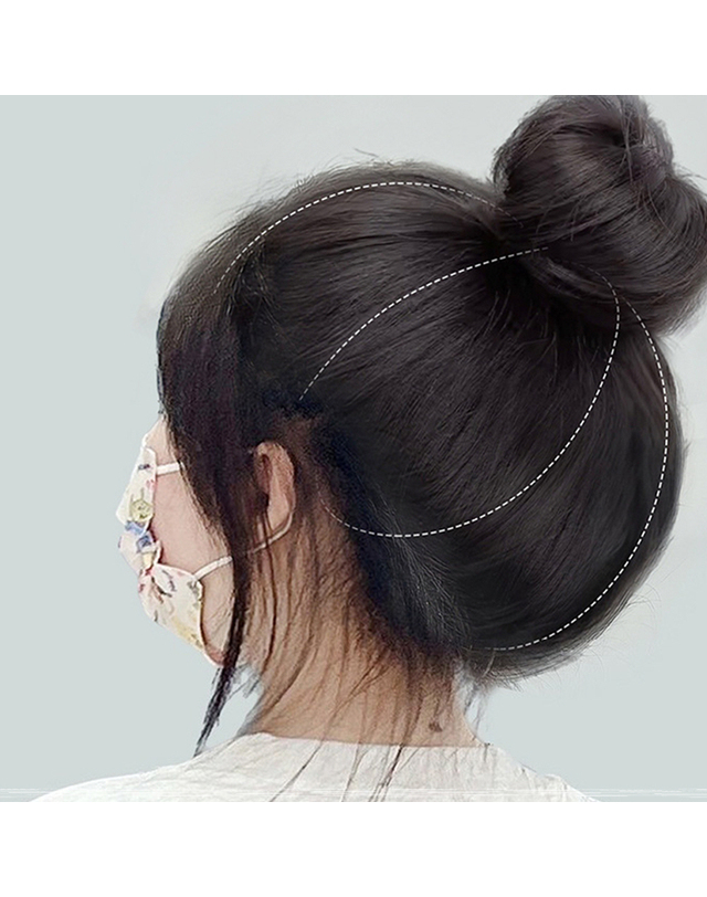바이소품 뒷머리 포니테일 가발 뒤통수 볼륨 묶음 당고헤어 뽕 헤어피스 묶음머리 집게가발 부분가발 달비 헤어피스 착용컷