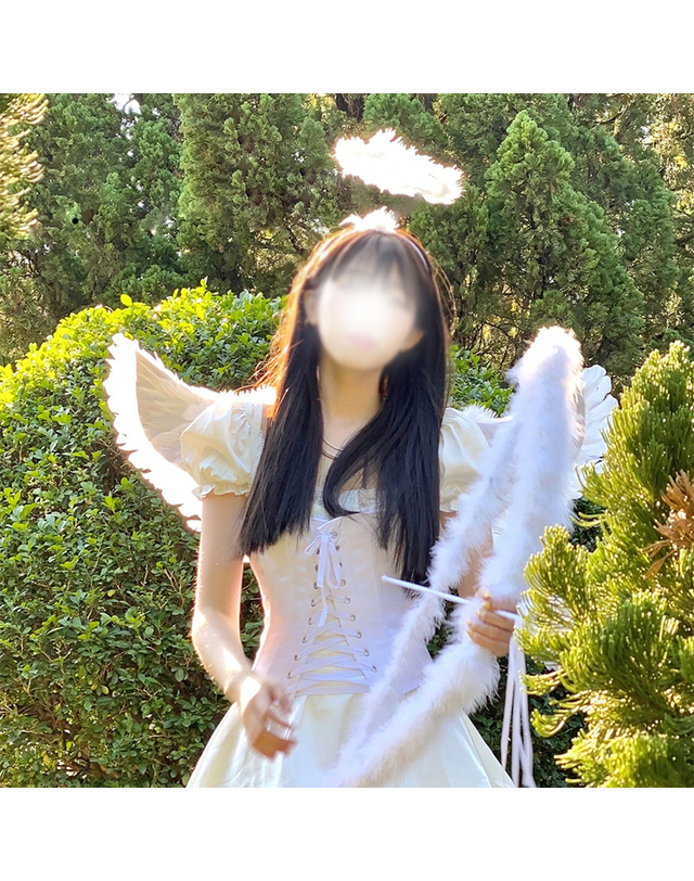 바이소품 천사날개 세트 코스튬 학예회 머리띠 천사봉 소품 판타지 웨딩 요정 나비 깃털 이벤트아이템 어린이 엔젤 착용컷