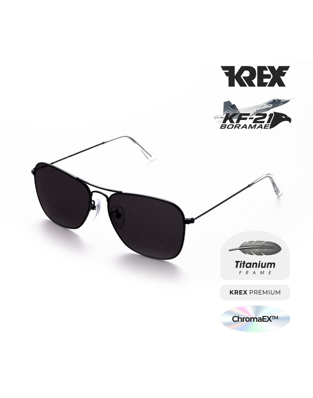 케이알시 KREX KF21 공군 파일럿 보잉 선글라스 프리미엄 크로마렌즈 티타늄테 한국우주항공 납품 착용컷