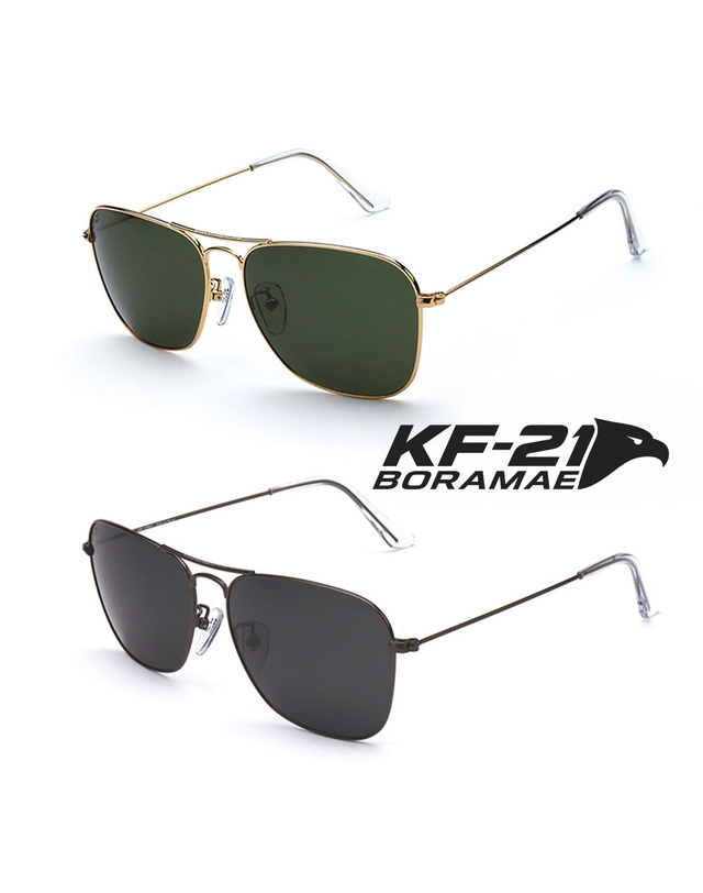 케이알시 KREX KF21 편광 보잉 선글라스 18g 초경량 국산 운전 낚시 골프 UV차단 3 size 착용컷