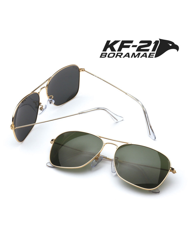 케이알시 KREX KF21 편광 보잉 선글라스 18g 초경량 국산 운전 낚시 골프 UV차단 3 size 착용컷