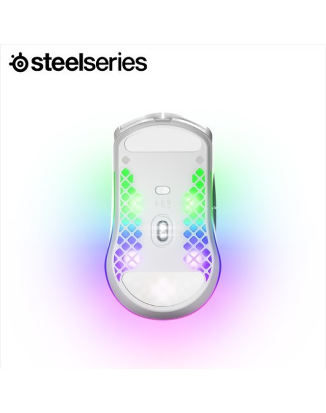 스틸시리즈 [스틸시리즈] 무선 게이밍 마우스 / Aerox 3 Wireless (2022) Snow 착용컷