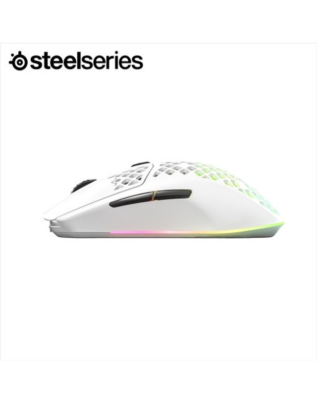 스틸시리즈 [스틸시리즈] 무선 게이밍 마우스 / Aerox 3 Wireless (2022) Snow 착용컷