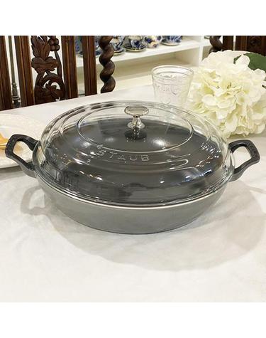 [스타우브] B급 브레이저 유리뚜껑 30cm(전골팬) 그레이