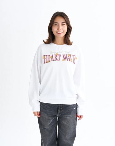 록시 HEART WAVE 맨투맨 (RF31LT071WHT)
