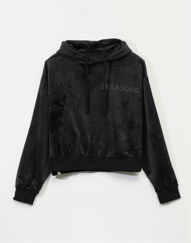 빌라봉 여성 LAZY DAZE LOOSE CROPPED 플리스 후디 (WF31HD087BLK)