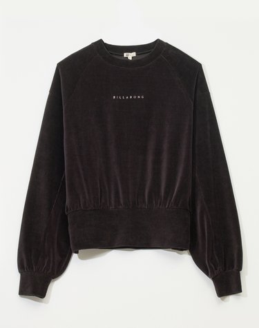 빌라봉 여성 KNIT VELOURS × RIB 맨투맨 (WF31LT075BLK)
