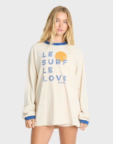 빌라봉 여성 LE LOVE SURF 긴팔 링거 티셔츠 (WG31LT056WCP)