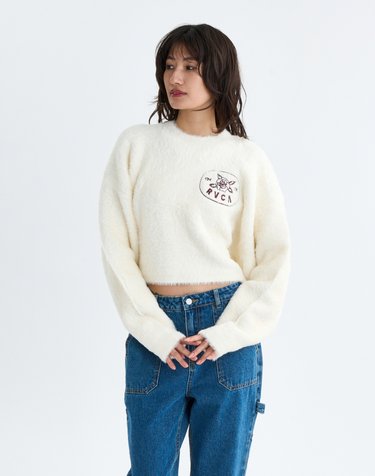 루카 여성 LOOSE FIT JQ 크롭 니트 (VF31SR060CLO)