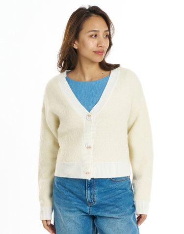 빌라봉 여성 JACQUARD METALLIC 가디건 (WG31SR121WHT)