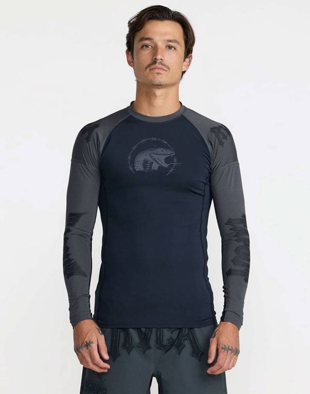 [루카] RVCA X TAPOUT 남성 긴팔 래쉬가드 (VG31RS051BLK)