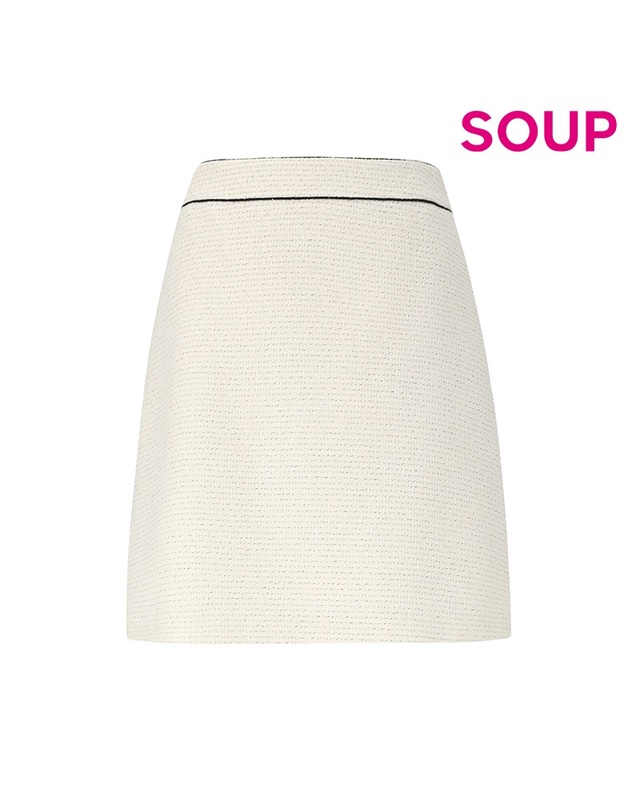 숲 [SOUP] 블랙 라인 트위드 스커트 (SZ3SRM6) 착용컷