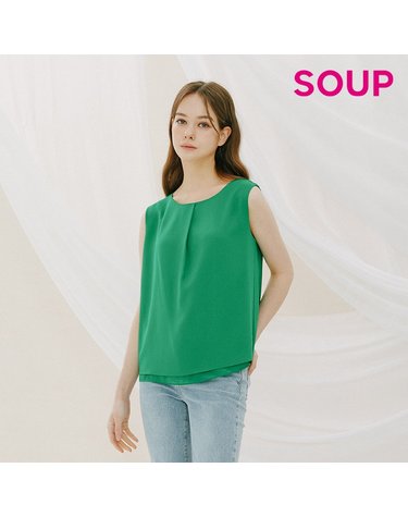 [SOUP] 프론트 셔링 슬리브 블라우스 (SZ5SS91)