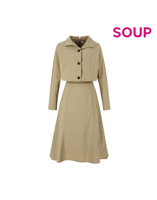숲 [SOUP] 셔츠 칼라 투인원 캐주얼 원피스 (SZ9OP80) 착용컷